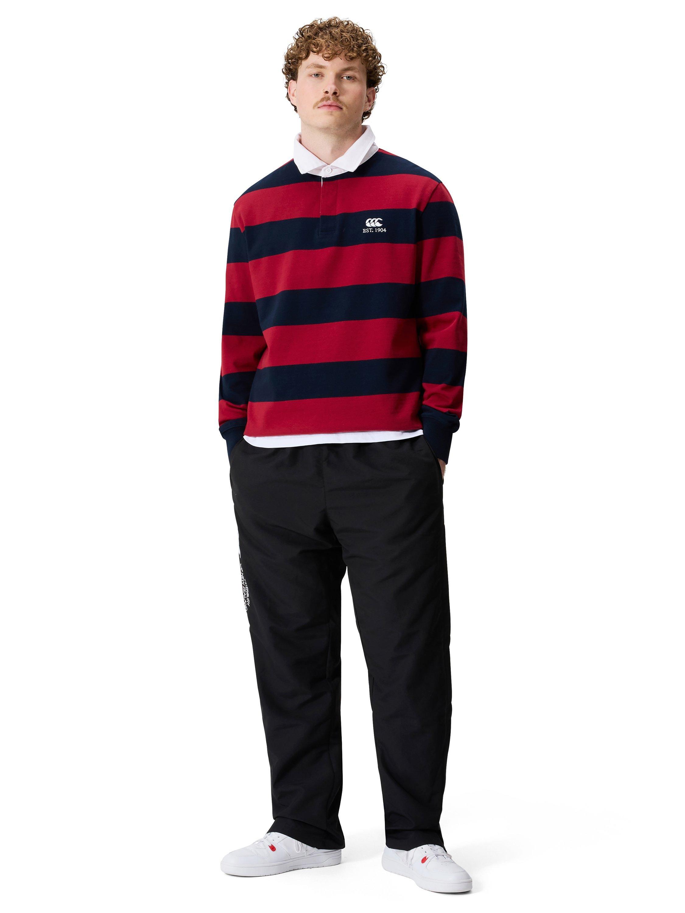 Product image 8 of 8, which shows Canterbury CCC Hoop Rugby Jersey, Red/Blue, S