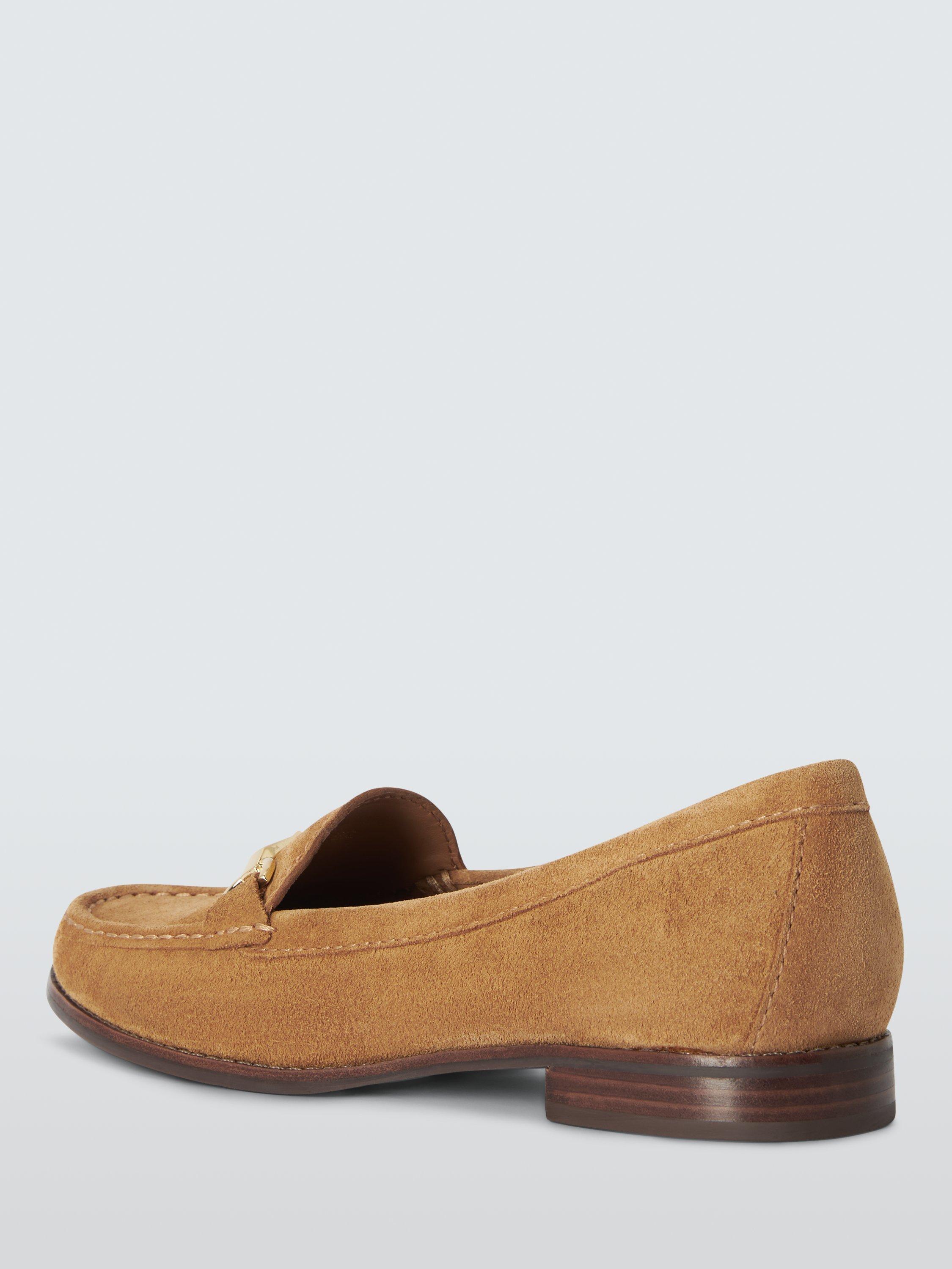 Product image 3 of 5, which shows John Lewis Augusta Suede Snaffle Trim Moccasins, Tan, 3