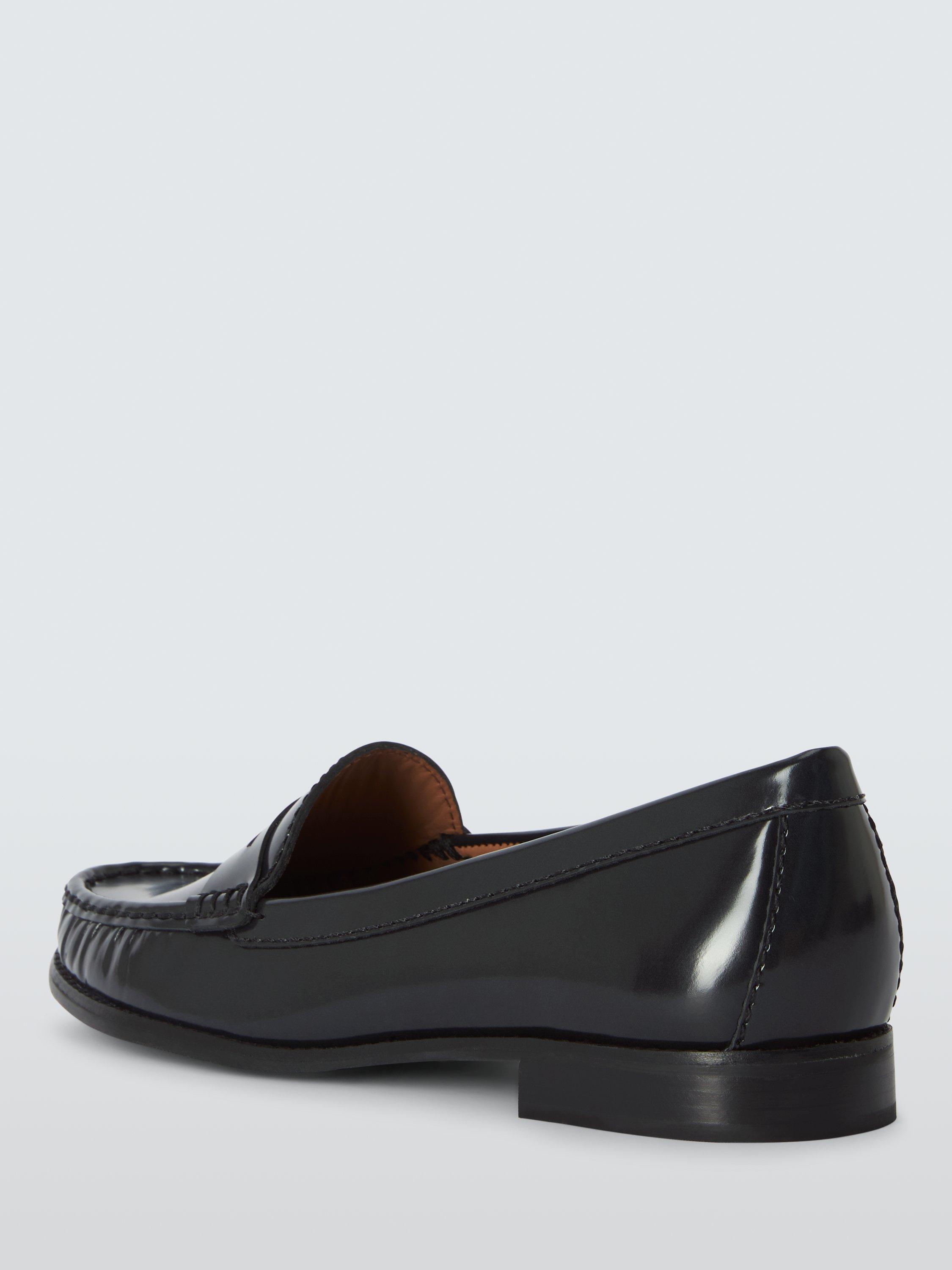 Product image 3 of 5, which shows John Lewis Pennie Leather Loafers, Black, 3