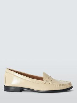 John Lewis Pennie Patent Leather Loafers, Off White, Off White