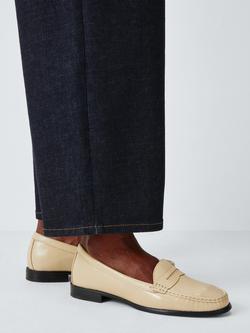 John Lewis Pennie Patent Leather Loafers, Off White - view 2, Off White