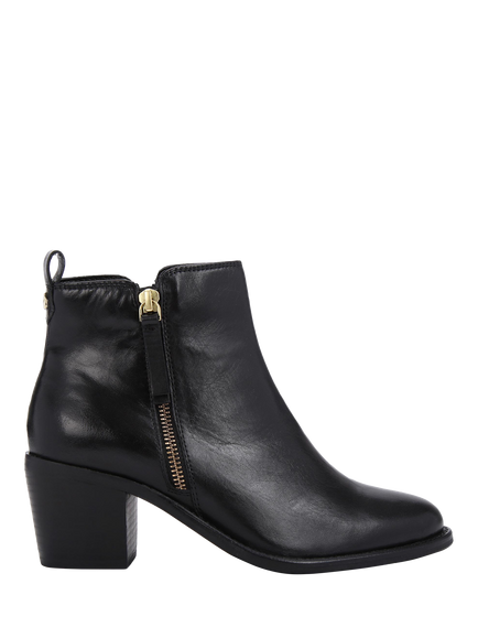 Carvela Secil Wide Fit Leather Ankle Boots, Black, Black