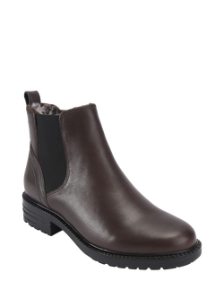 Carvela Russ Wide Fit Leather Ankle Boots, Brown - view 2, Brown