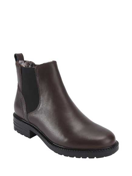 Carvela Russ Wide Fit Leather Ankle Boots, Brown - view 2, Brown