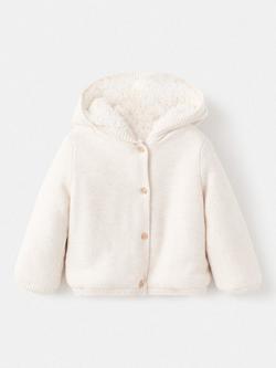 Mango Baby Lulu Hooded Cardigan, Natural, Natural
