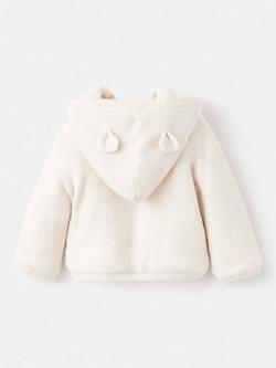 Mango Baby Lulu Hooded Cardigan, Natural - view 2, Natural