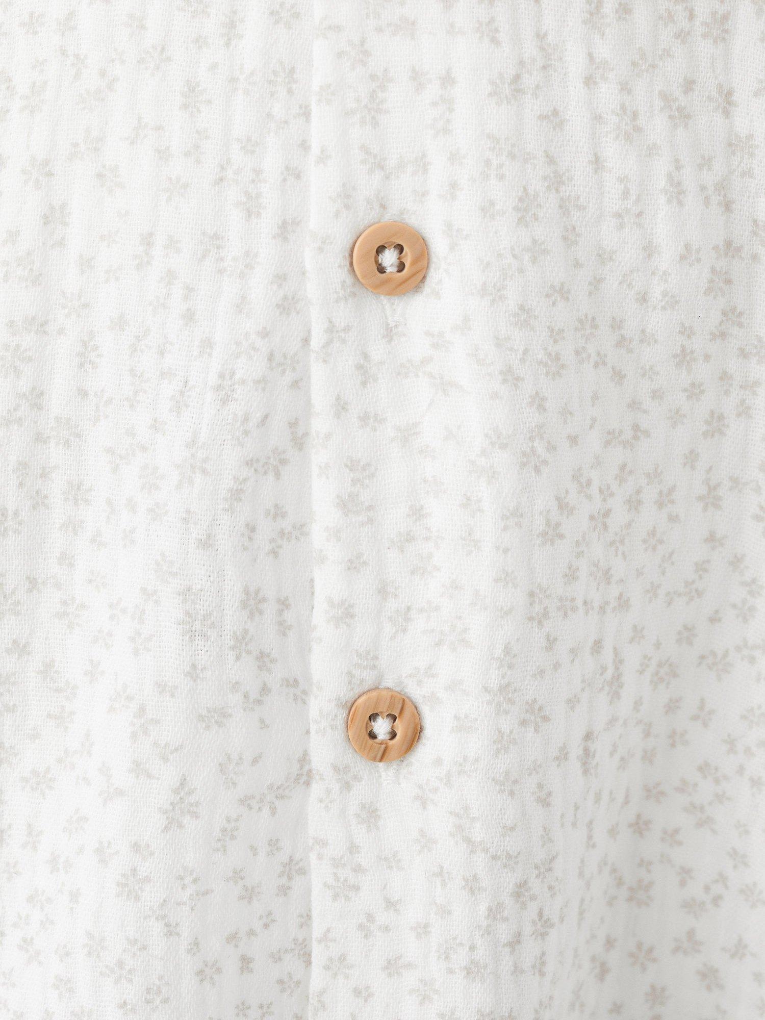 Product image 3 of 4, which shows Mango Baby Paris Blouse, Natural White, 1-3 months