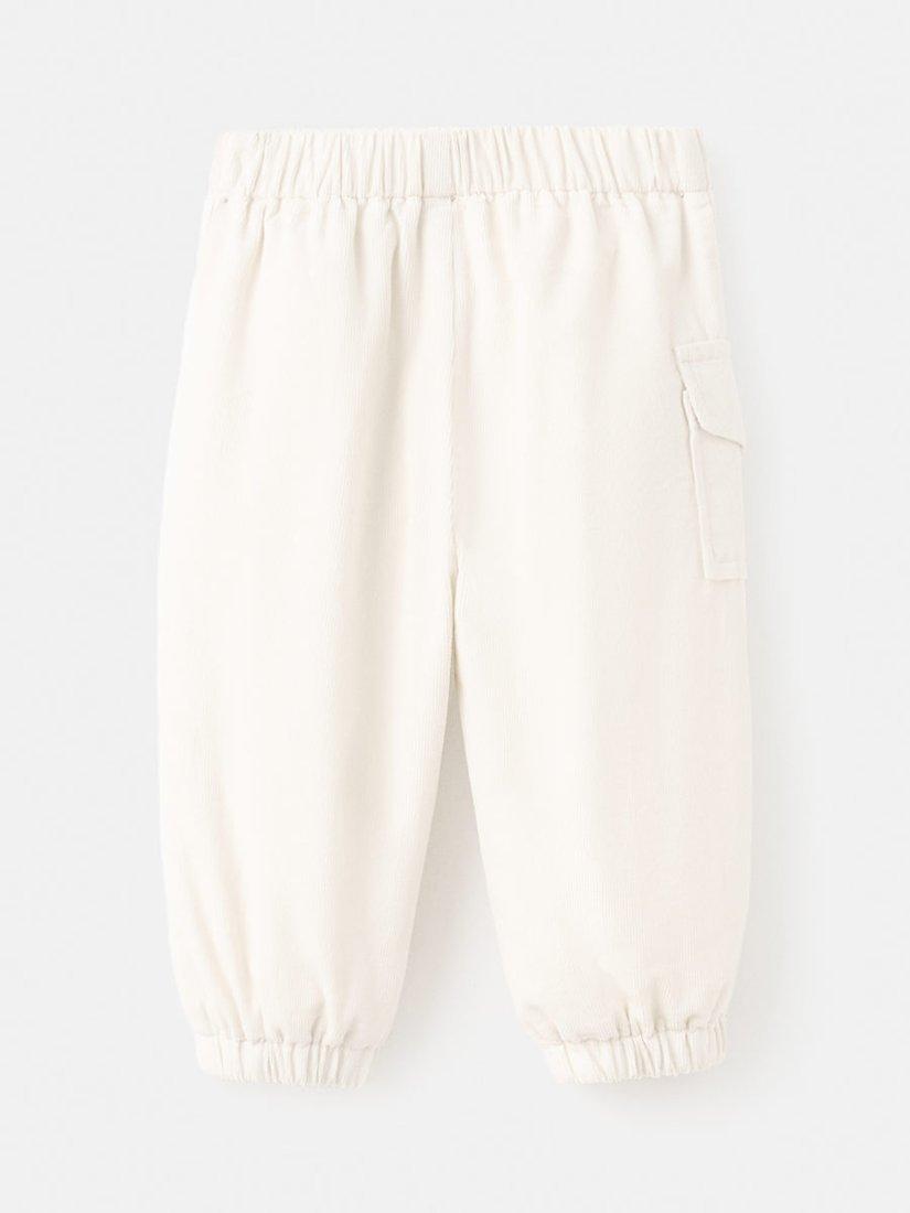 Product image 2 of 4, which shows Mango Kids' Cargo Trousers, Light Beige, 6-9 months