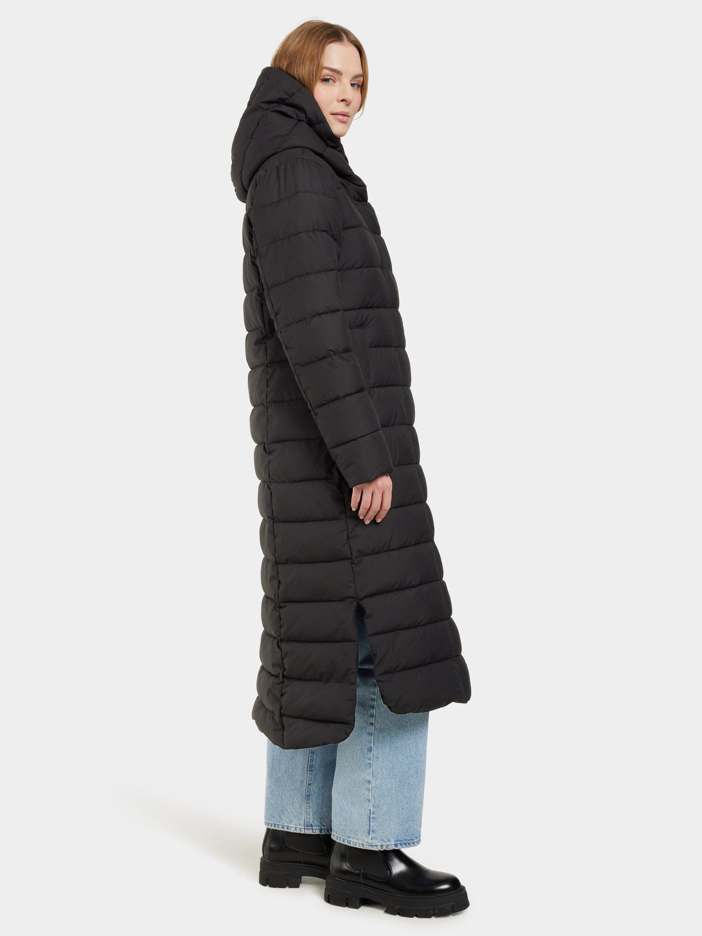 Product image 5 of 9, which shows Didriksons Stella Longline Quilted Parka, Black, 6