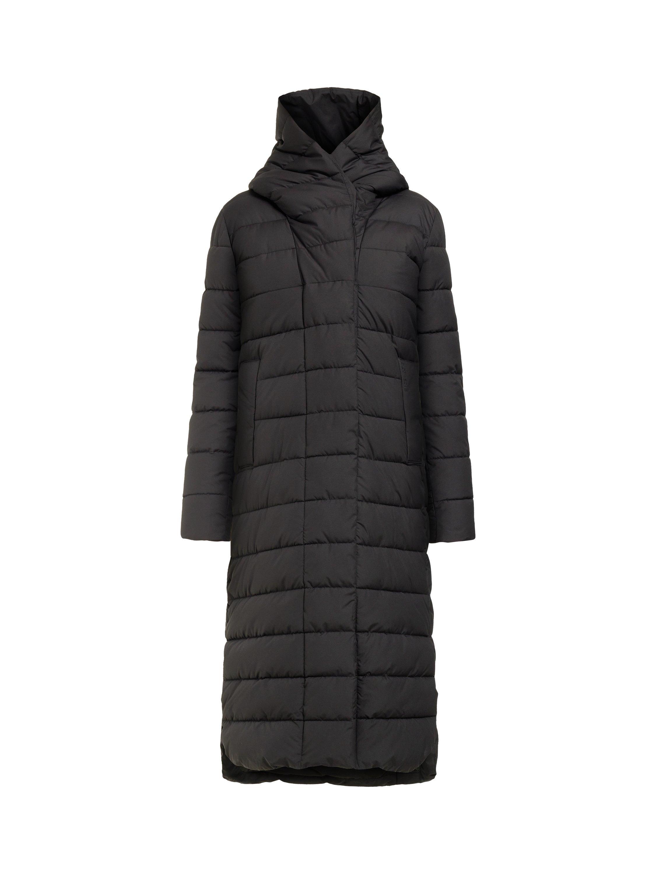 Product image 8 of 9, which shows Didriksons Stella Longline Quilted Parka, Black, 6