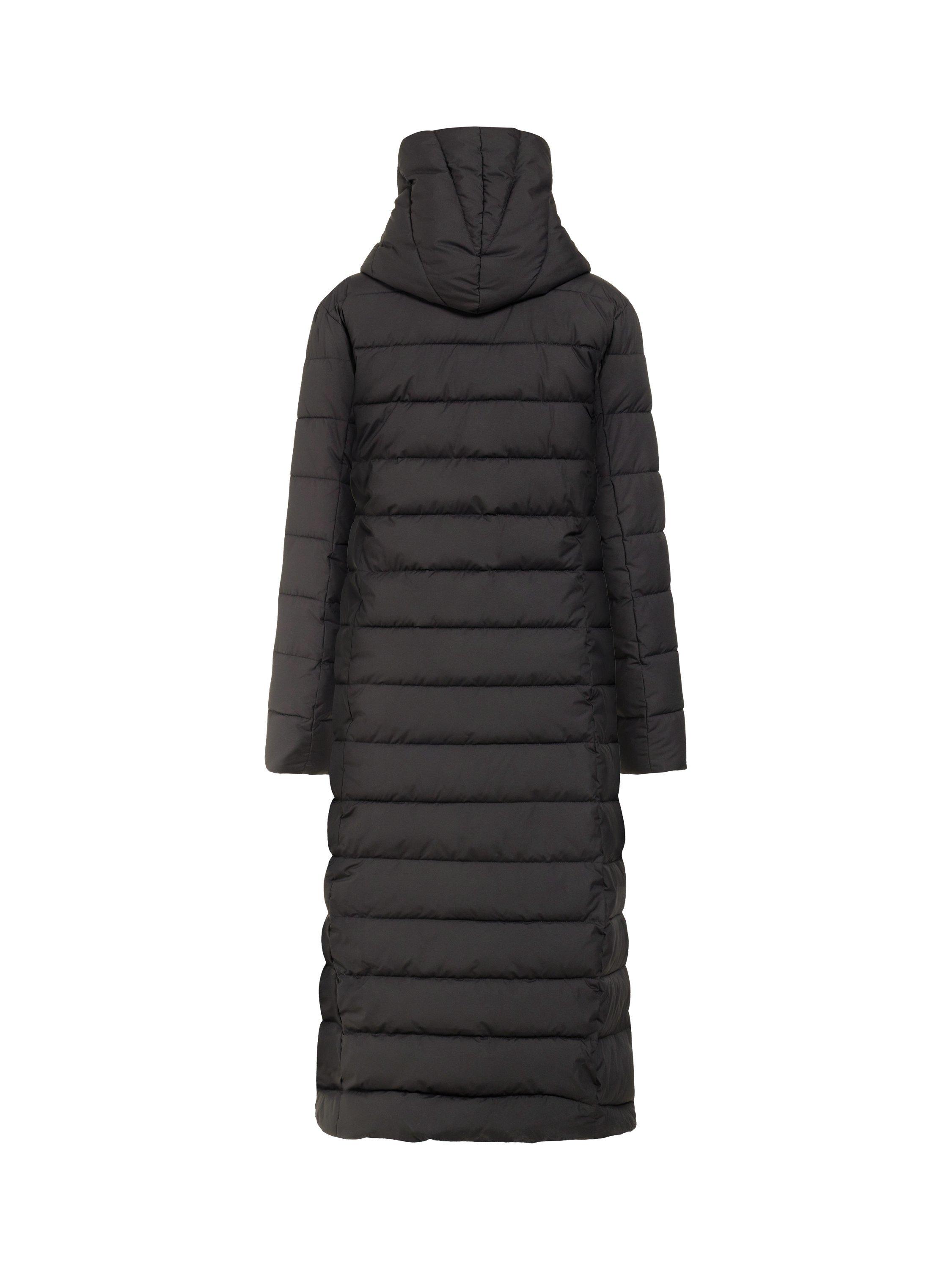 Product image 9 of 9, which shows Didriksons Stella Longline Quilted Parka, Black, 6