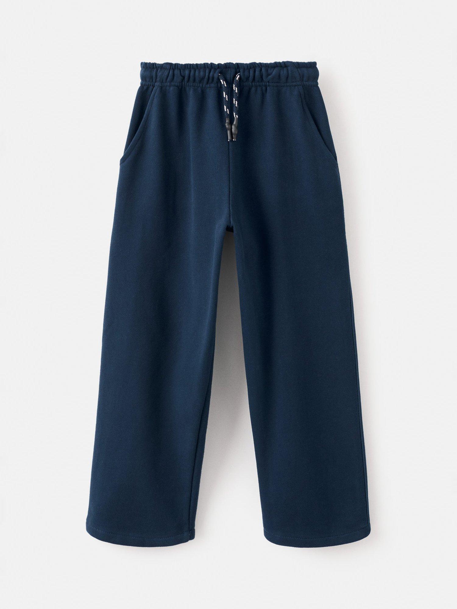 Product image 3 of 6, which shows Mango Kids' Slowchy Cotton Blend Drawstring Trousers, Navy, 8 years