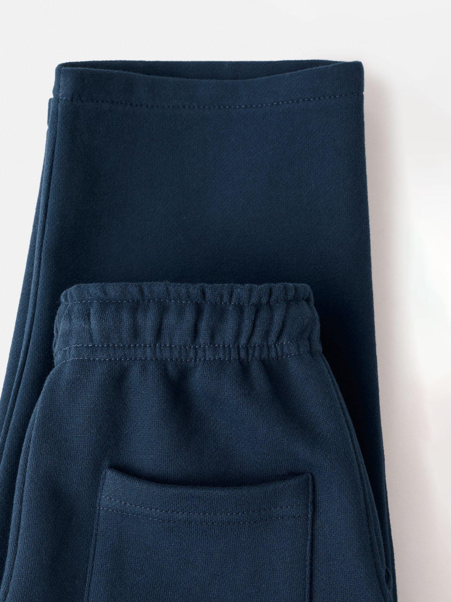Product image 6 of 6, which shows Mango Kids' Slowchy Cotton Blend Drawstring Trousers, Navy, 8 years