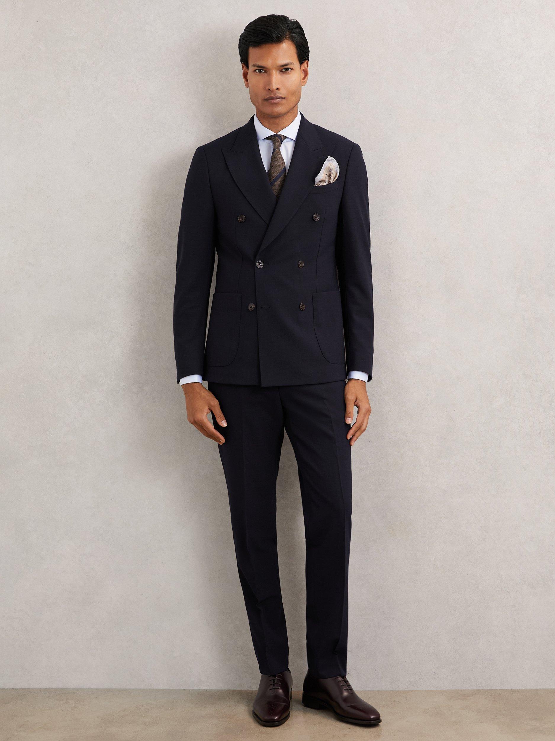 Product image 5 of 5, which shows Reiss Belmont Tailored Blazer, Navy, 36
