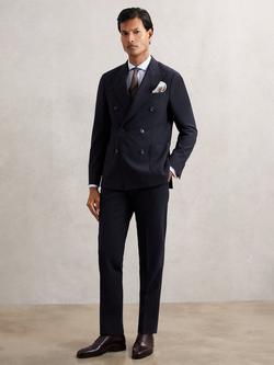 Reiss Belmont Straight Tailored Trousers, Navy