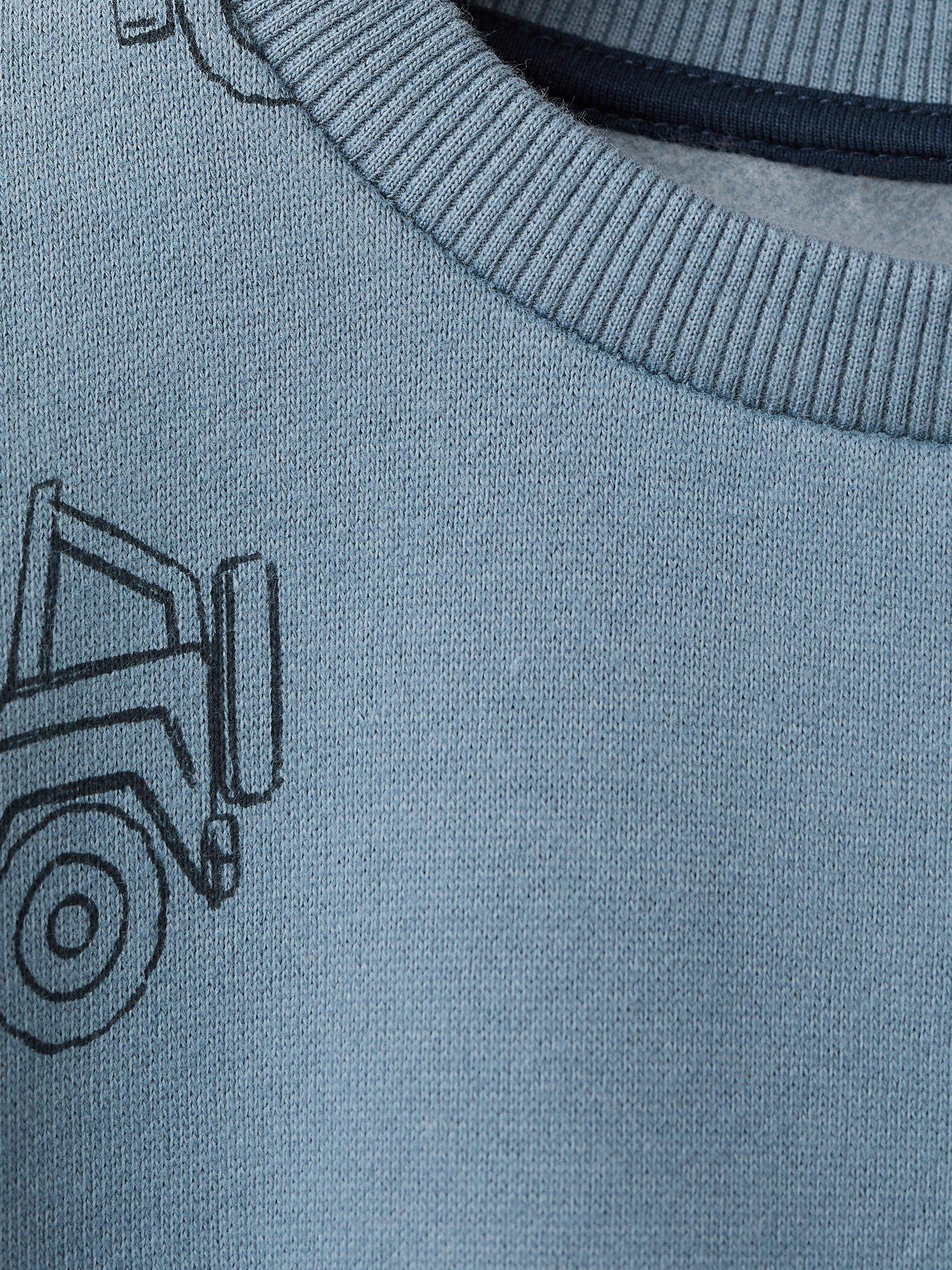 Product image 5 of 5, which shows Mango Kids' Carasop Car Sweatshirt, Medium Blue, 12-18 months