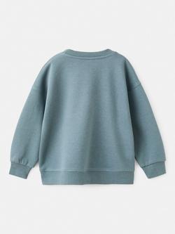 Mango Kids' Cotton Blend Sweatshirt, Turquoise/Aqua - view 2, Turquoise/Aqua