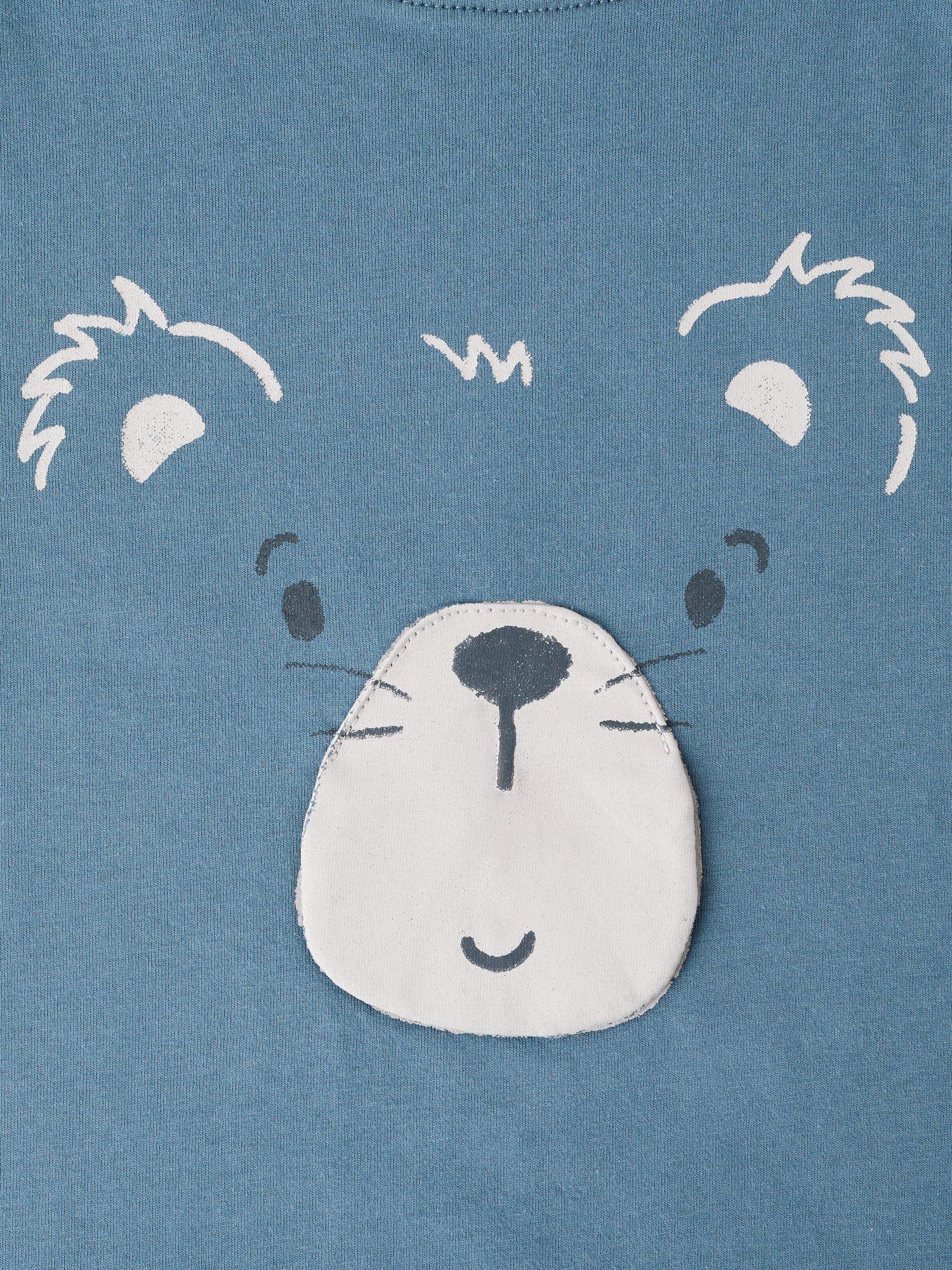 Product image 3 of 5, which shows Mango Kids' Bear Printed Pyjama Set, Blue, 12-18 months