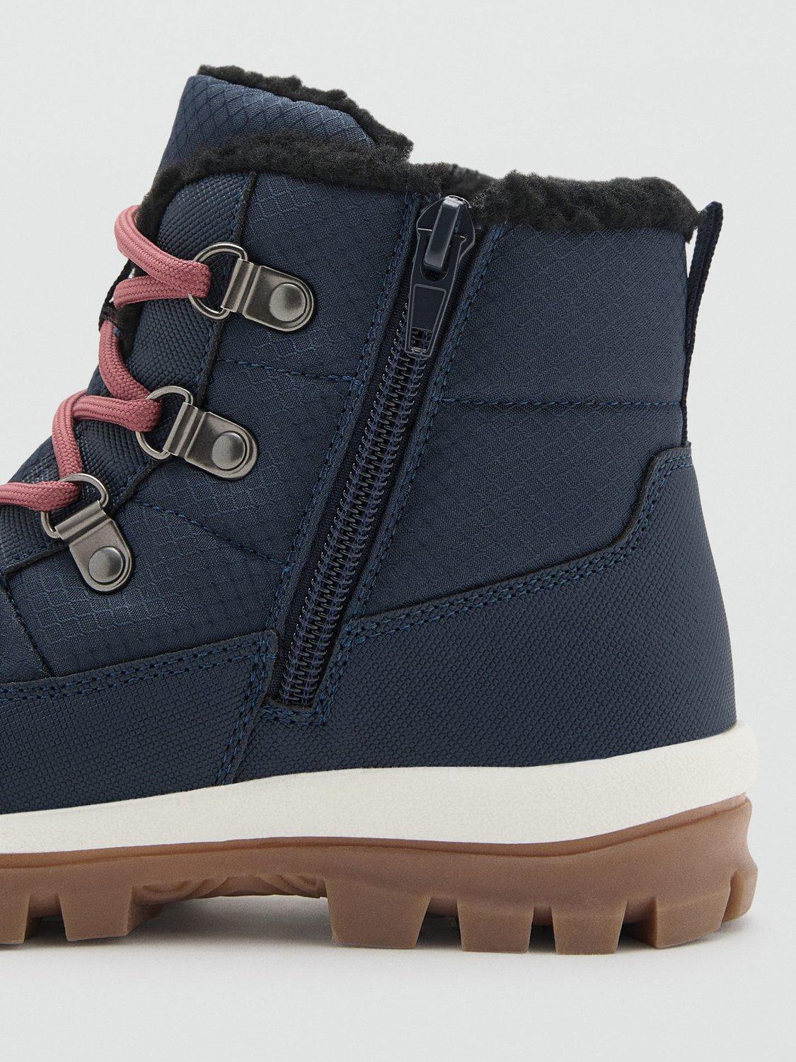 Product image 4 of 5, which shows Mango Kids' Neo Lace Up Walking Boots, Medium Blue, 1