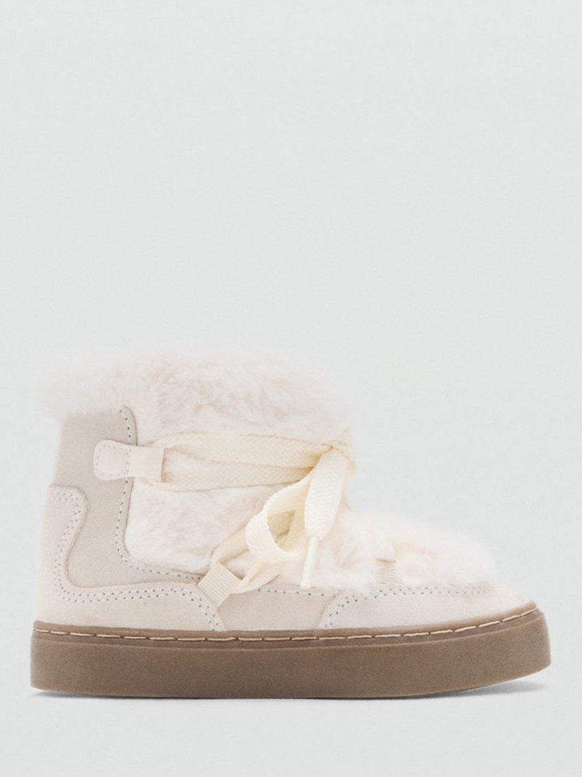 Product image 1 of 5, which shows Mango Kids' Zurib Boots, Pastel Brown, 8.5 Jnr