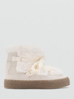 Mango Kids' Zurib Boots, Pastel Brown, Pastel Brown