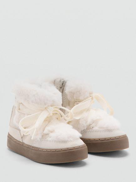 Mango Kids' Zurib Boots, Pastel Brown - view 2, Pastel Brown