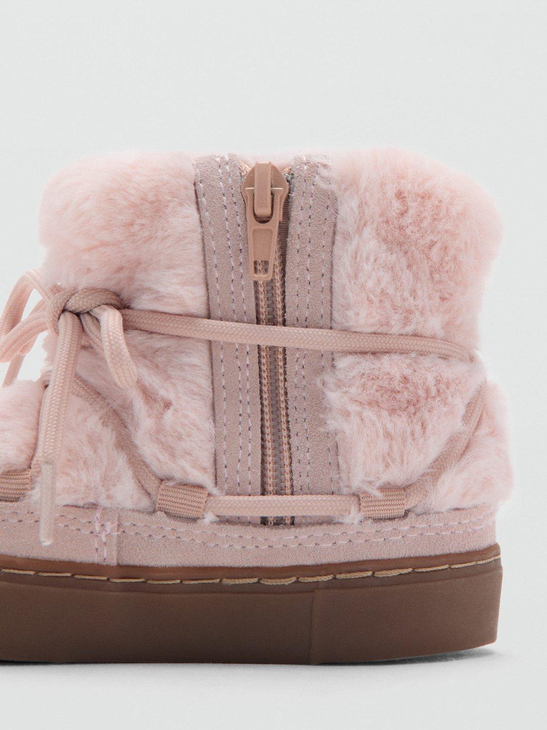 Product image 3 of 4, which shows Mango Kids' Zuri Boots, Pastel Pink, 9 Jnr