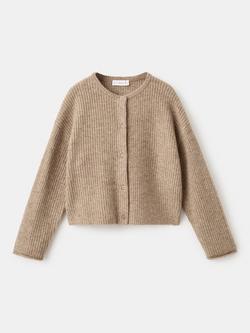 Mango Kids' Janine Cardigan, Medium Brown, Medium Brown