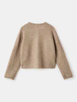 Mango Kids' Janine Cardigan, Medium Brown - view 2, Medium Brown