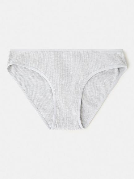 Mango Kids' Cotton Rich Briefs, Pack of 3, Light Grey - view 2, Light Grey