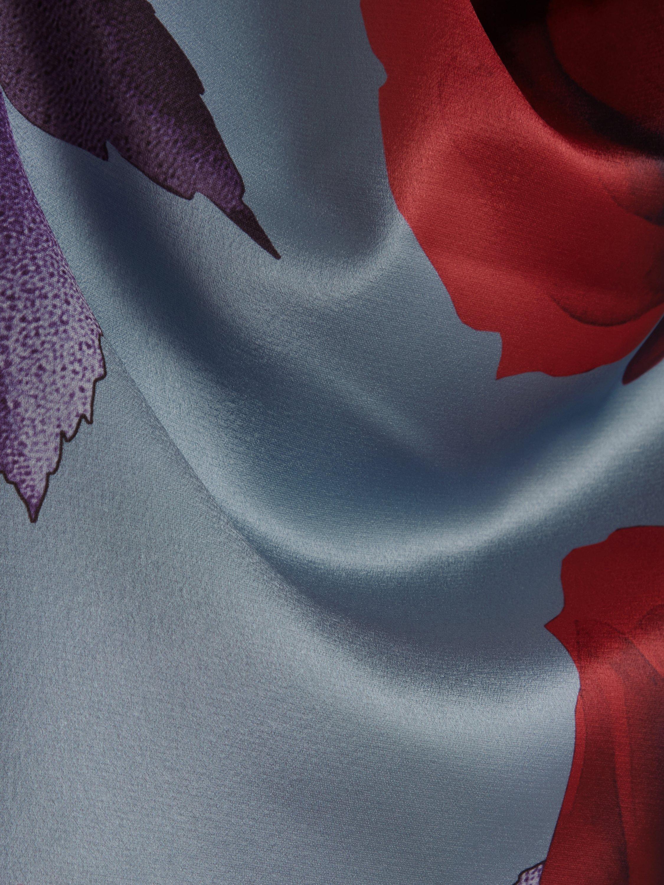 Product image 5 of 7, which shows Ted Baker Harplyn Sleeveless Cowl Neck Blouse, Blue/Multi, 8