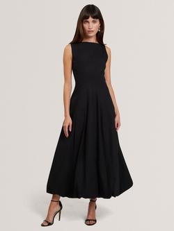 Ted Baker Hazzia Bubble Hem Midi Dress, Black, Black
