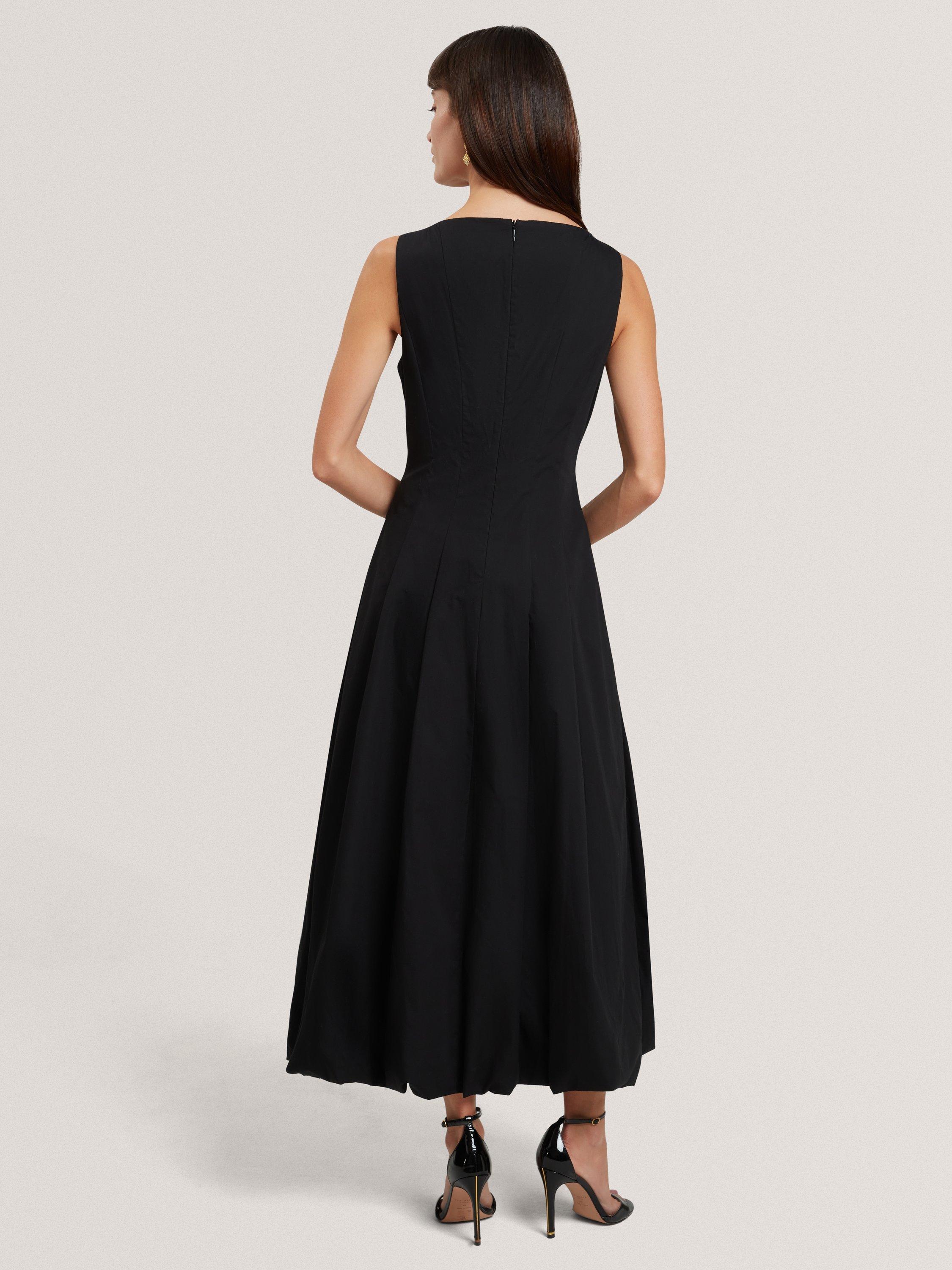 Product image 2 of 7, which shows Ted Baker Hazzia Bubble Hem Midi Dress, Black, 8