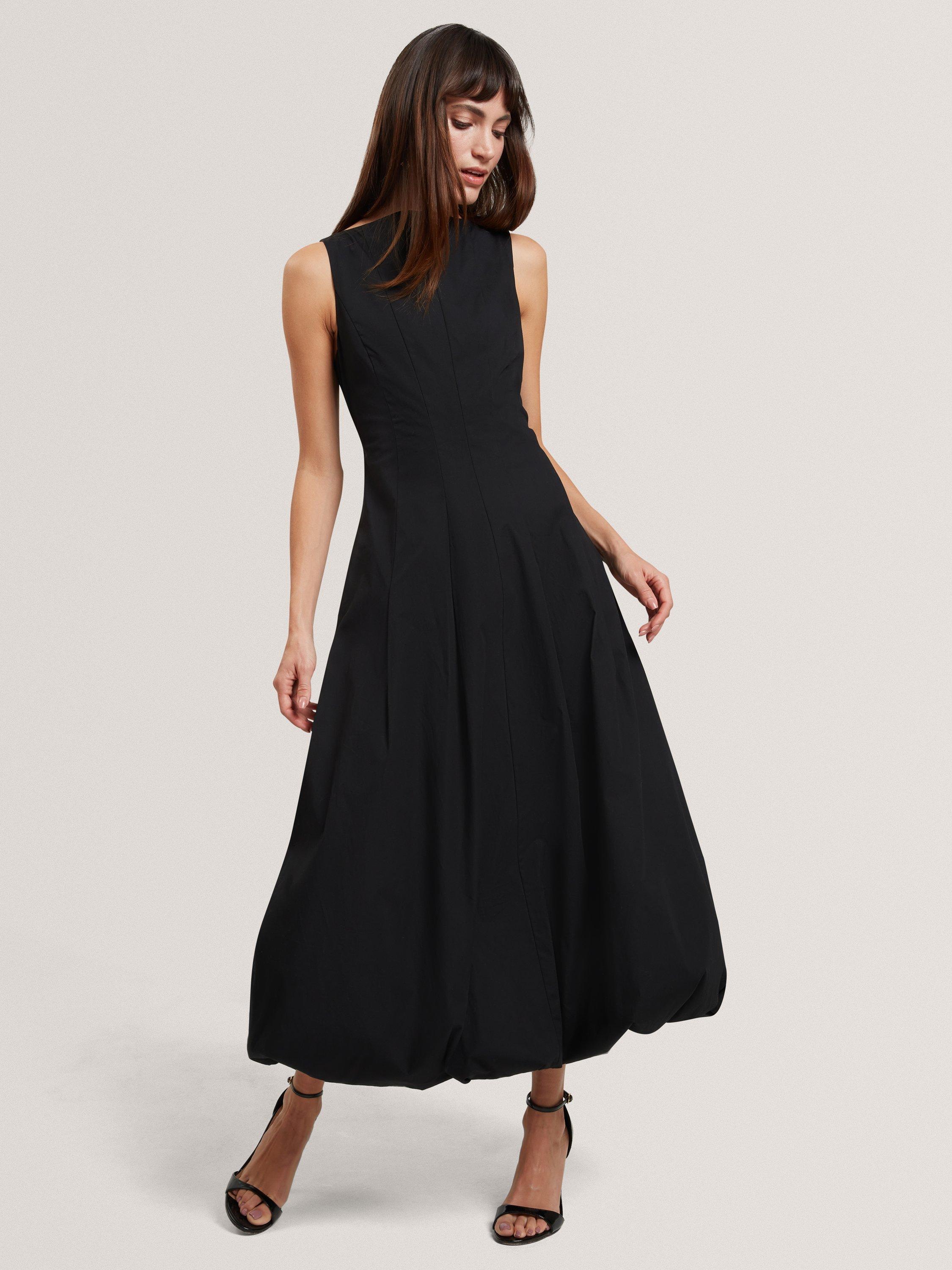 Product image 4 of 7, which shows Ted Baker Hazzia Bubble Hem Midi Dress, Black, 8
