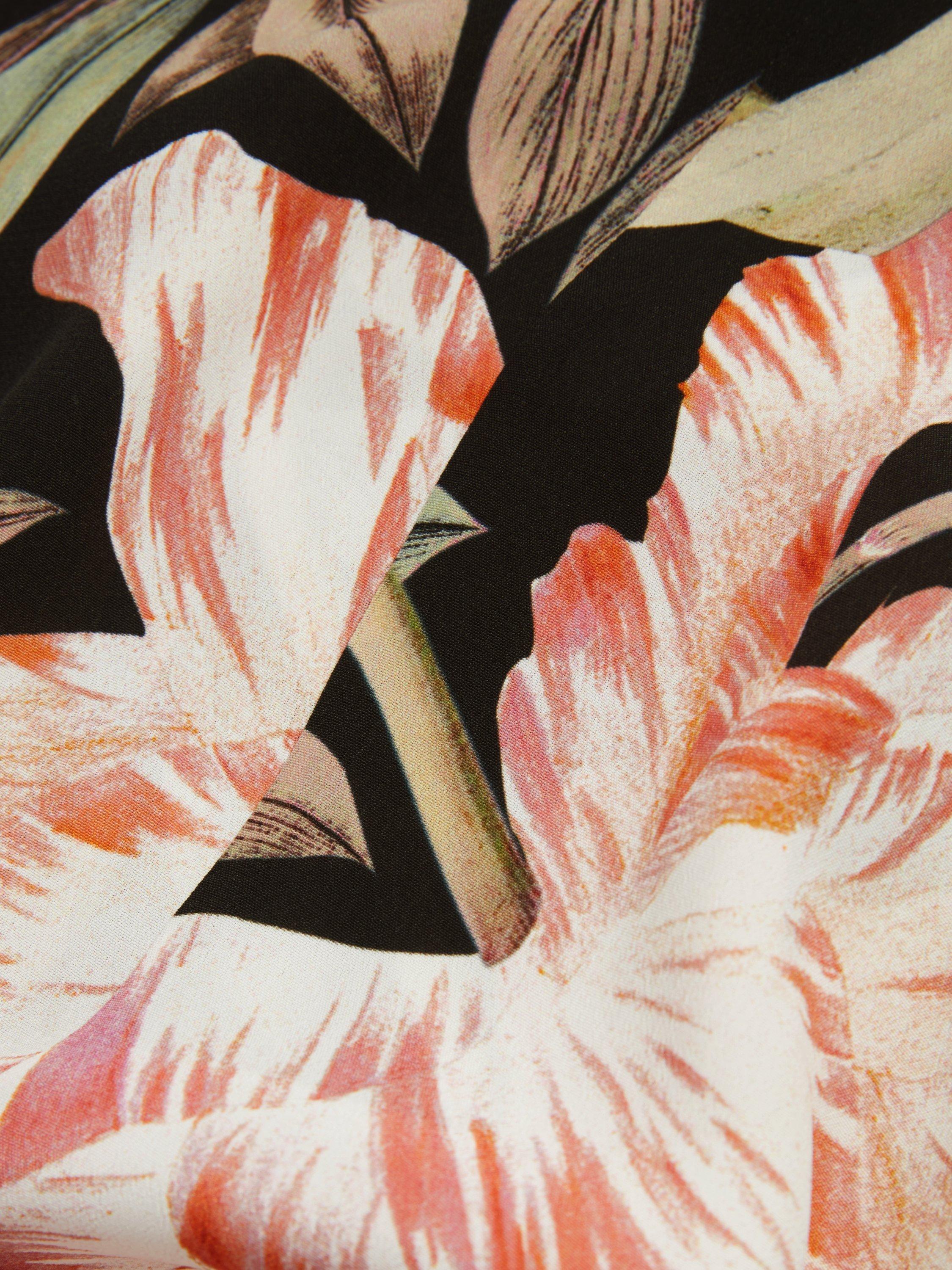 Product image 7 of 7, which shows Ted Baker Reyja Floral Midi Dress, Black, 8