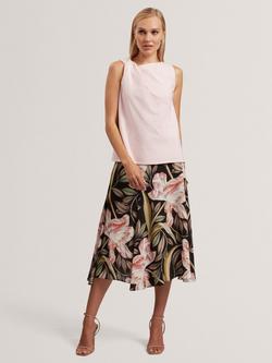 Ted Baker Lohria Sleeveless Cowl Neck Top, Pink, Pink