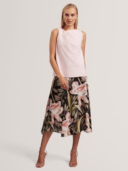 Ted Baker Lohria Sleeveless Cowl Neck Top, Pink, Pink