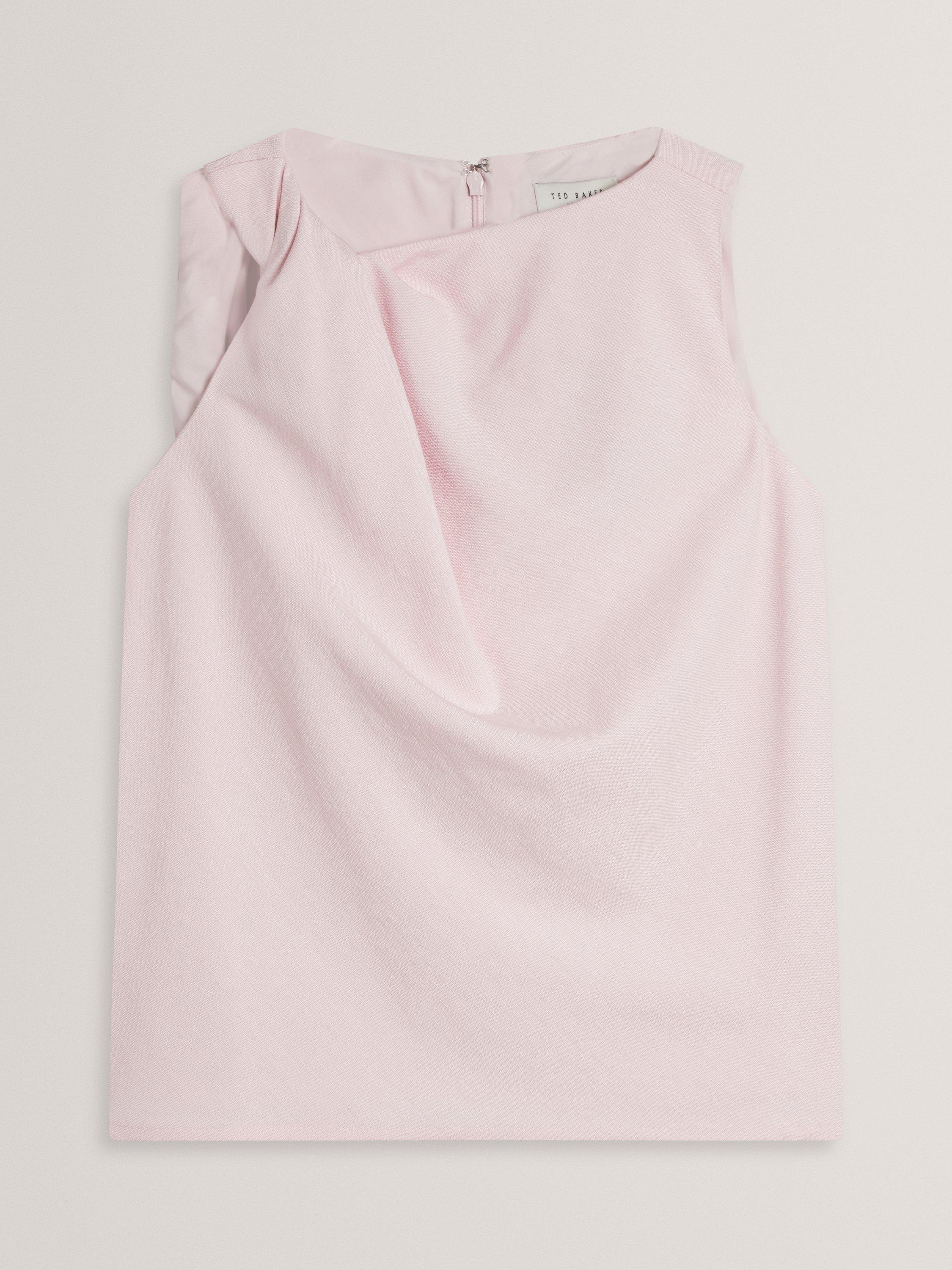 Product image 4 of 7, which shows Ted Baker Lohria Sleeveless Cowl Neck Top, Pink, 8