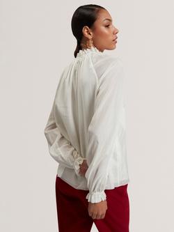 Ted Baker Samraa Gathered Detail Blouse, Cream - view 2, Cream