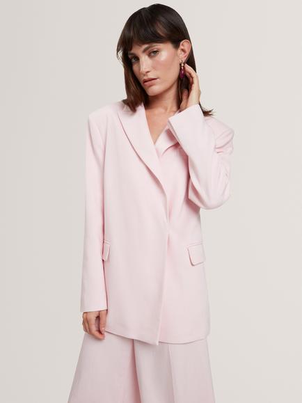 Ted Baker Peyaan Longline Wrap Over Blazer, Pink, Pink
