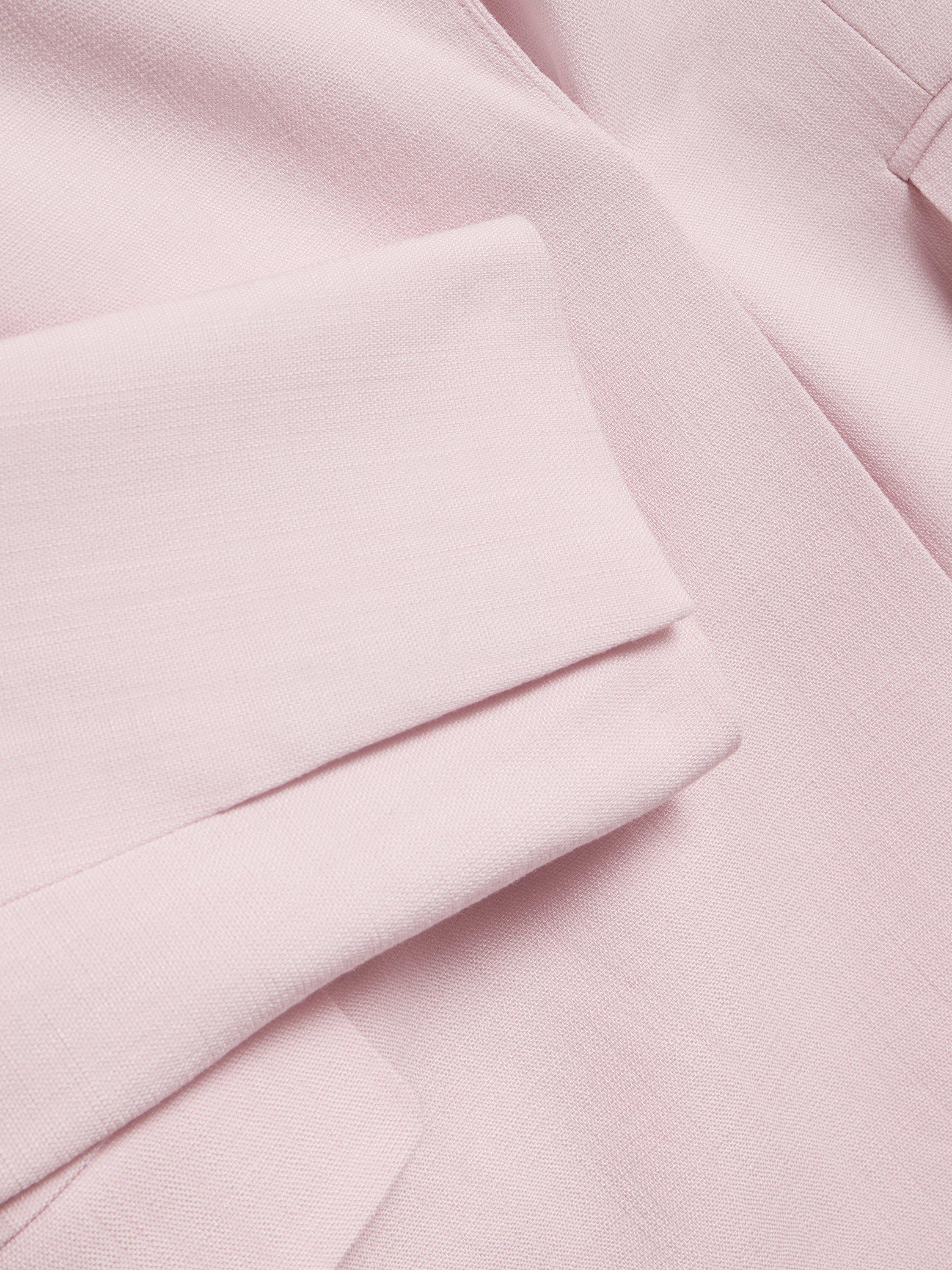 Product image 7 of 7, which shows Ted Baker Peyaan Longline Wrap Over Blazer, Pink, 8