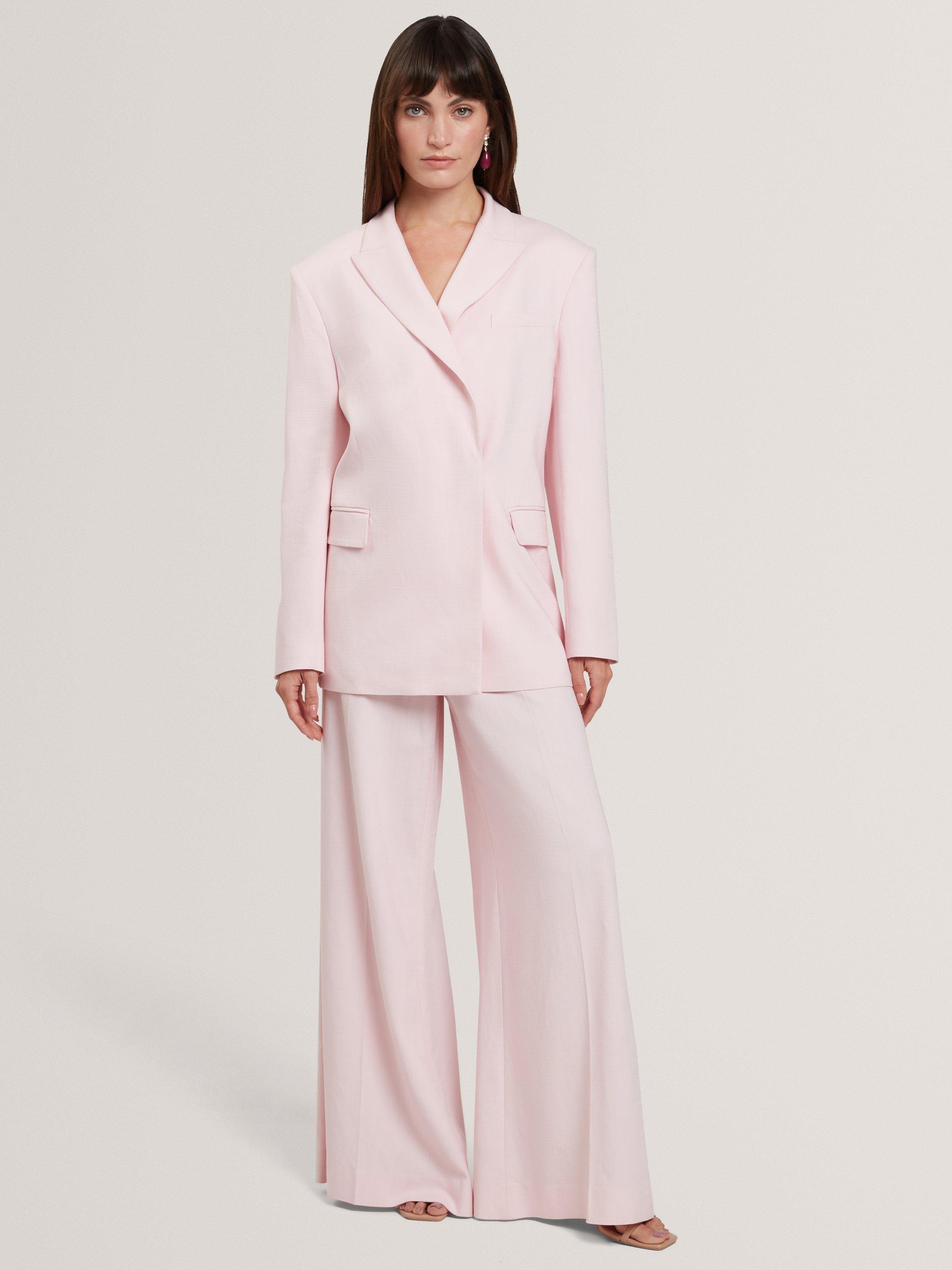 Product image 1 of 11, which shows Ted Baker Peyat Wide Leg Trousers, Pink, 8