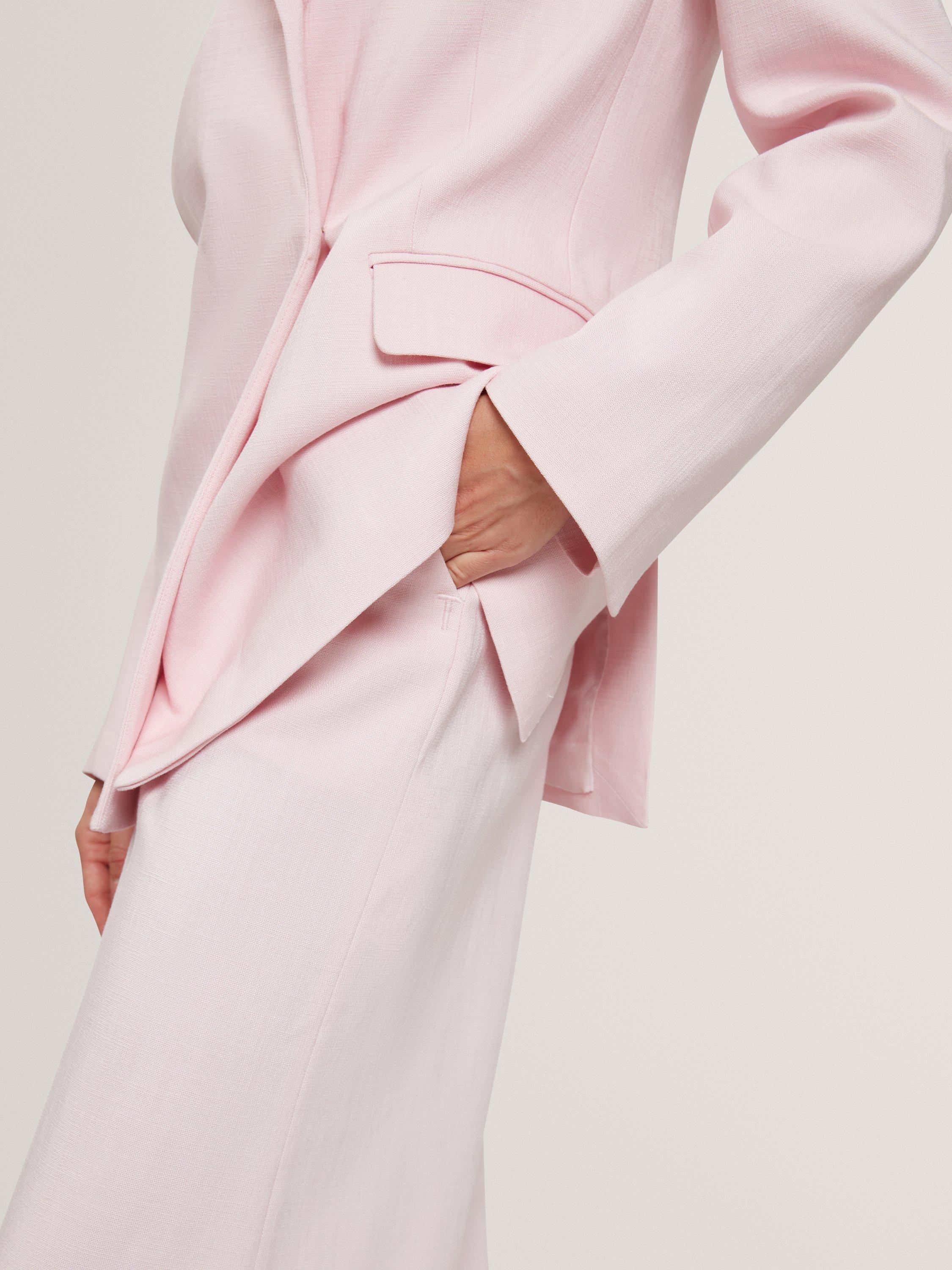 Product image 5 of 11, which shows Ted Baker Peyat Wide Leg Trousers, Pink, 8