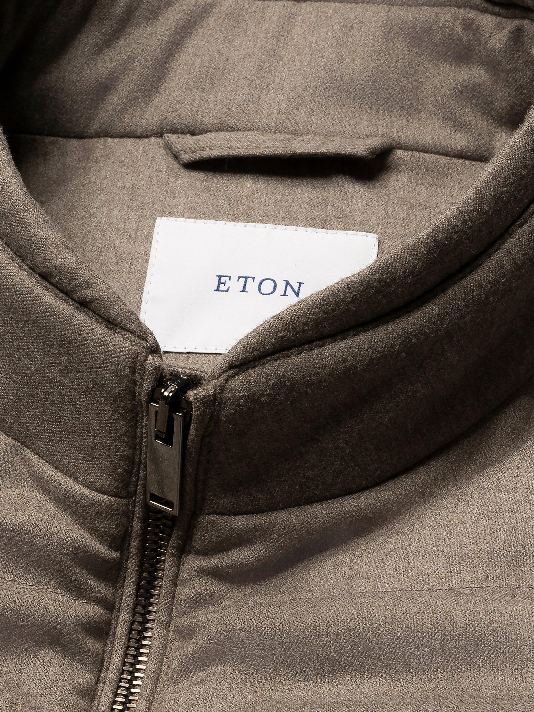 Product image 6 of 7, which shows Eton Wool Zip Through Padded Gilet, Beige, S