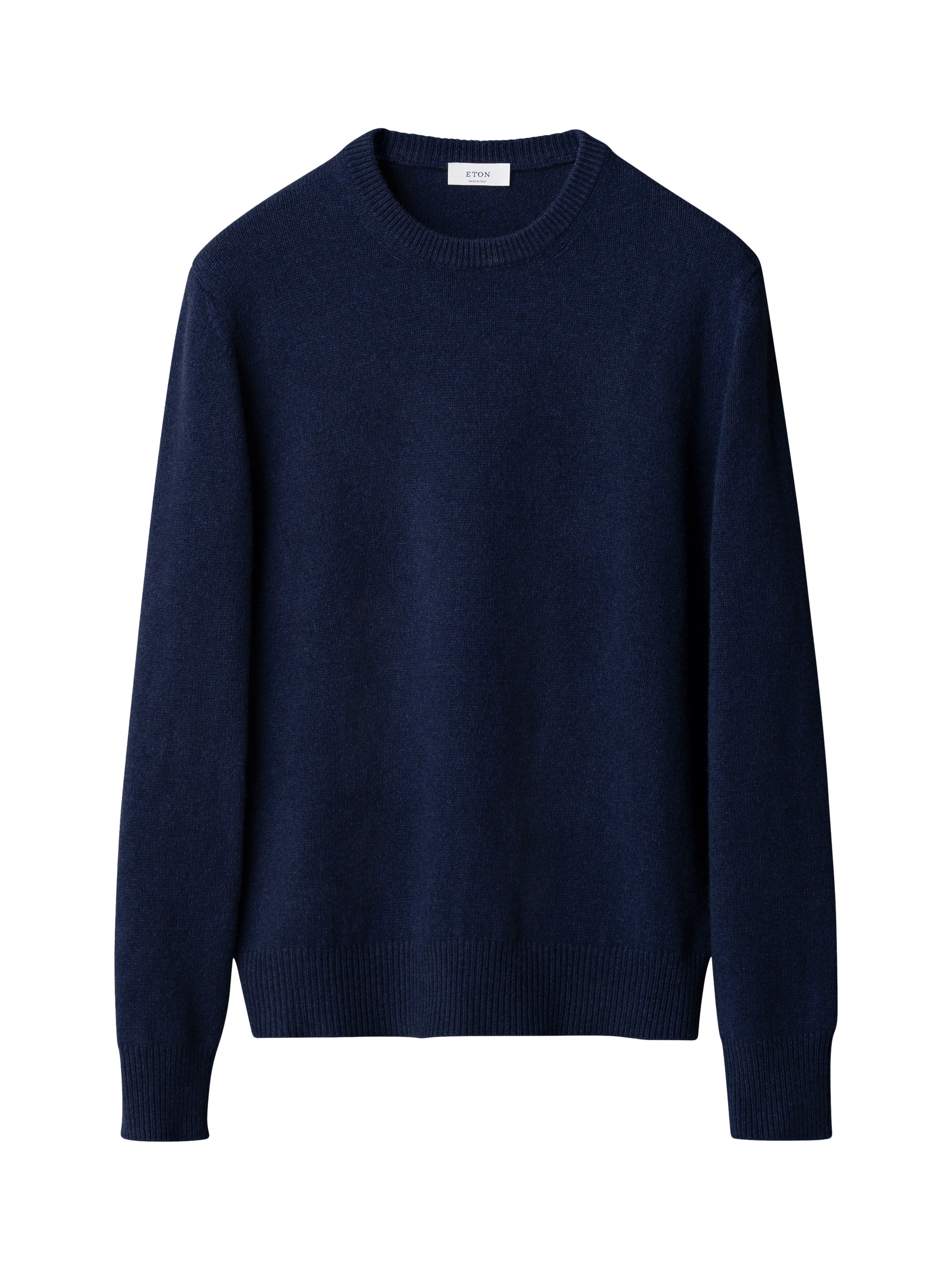 Product image 5 of 7, which shows Eton Crew Neck Cashmere Jumper, Navy Blue, S