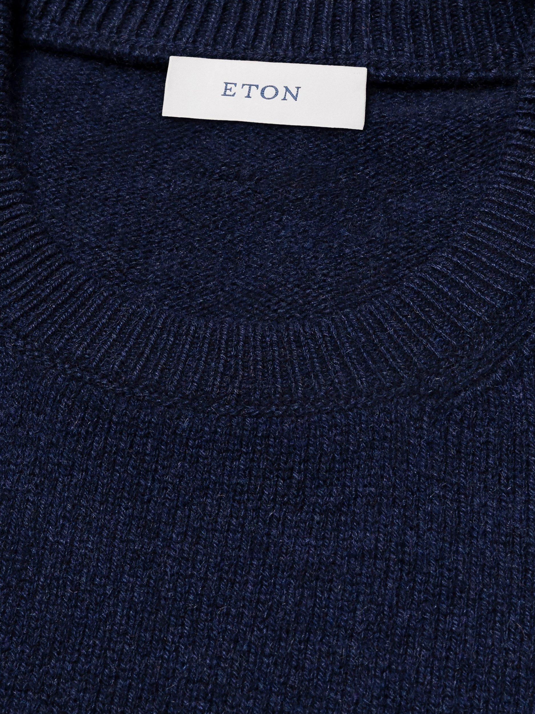 Product image 6 of 7, which shows Eton Crew Neck Cashmere Jumper, Navy Blue, S