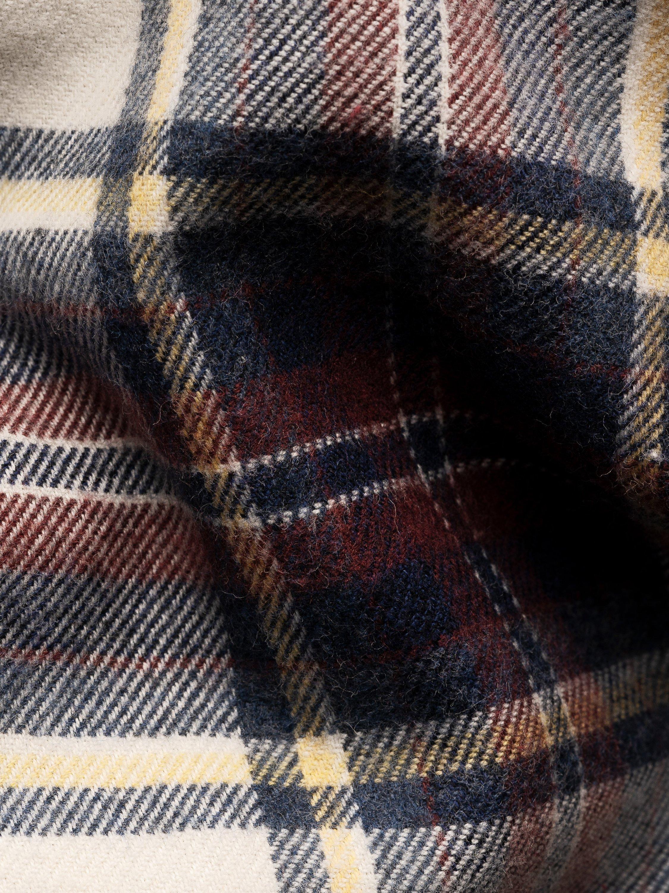 Product image 7 of 8, which shows Eton Button Down Collar Check Cotton Shirt, Navy Blue, S