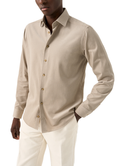 Eton Plain Corduroy Shirt, Beige