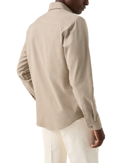 Eton Plain Corduroy Shirt - view 2, Beige