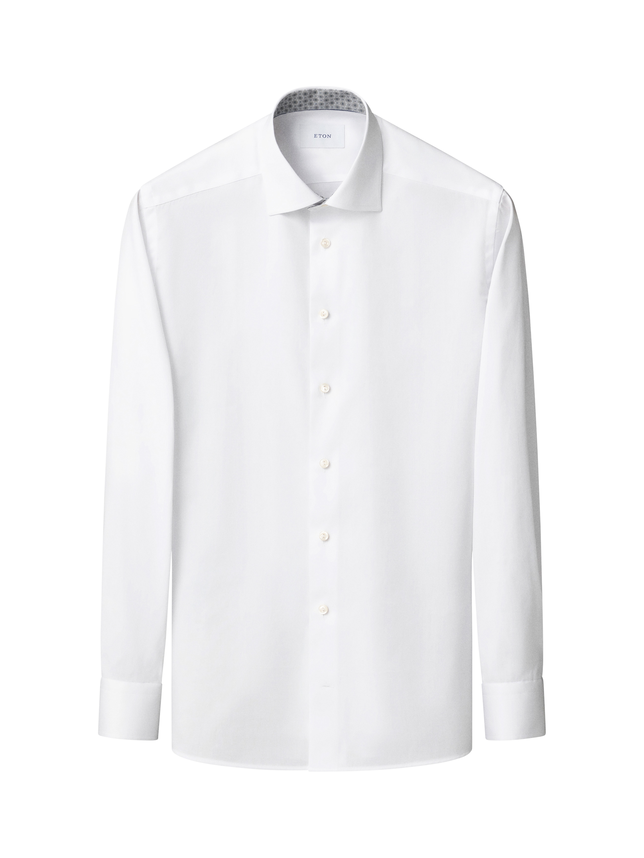 Product image 1 of 4, which shows Eton Signature Twill Cotton Shirt, White, 14.5